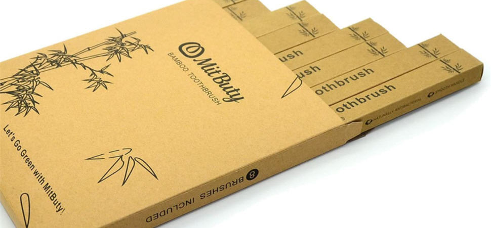 8 Cepillos de dientes de madera de bambú