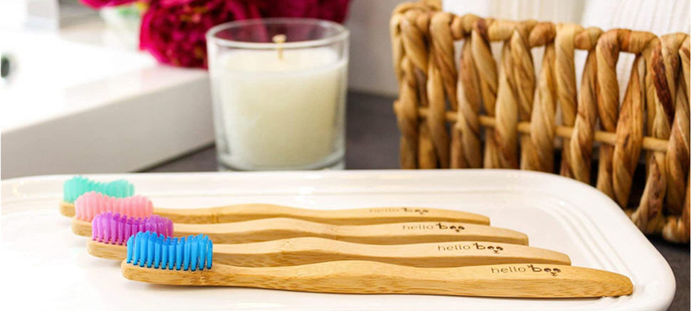 Juego de 8 cepillos biodegradables de bambú