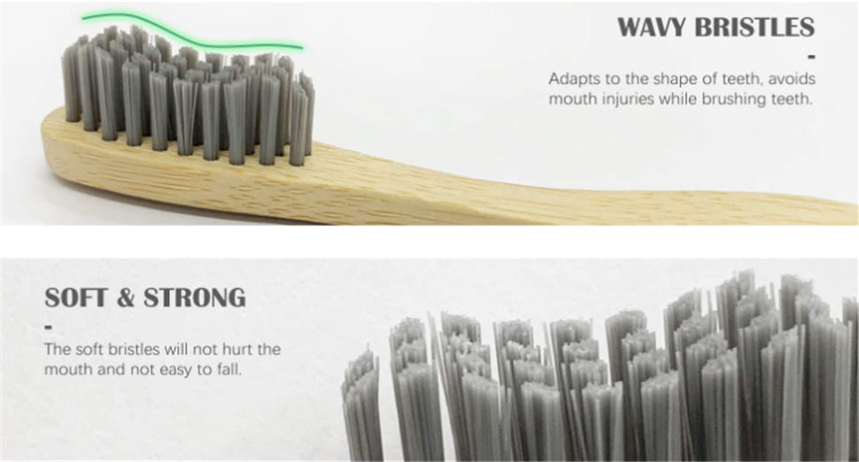 Paquete 6 Cepillos de dientes de bambú